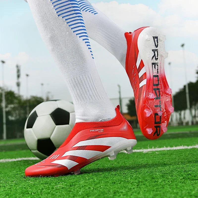 New Training Football Boots Long Spikes Cleats Match Futsal Soccer Shoes Breathable