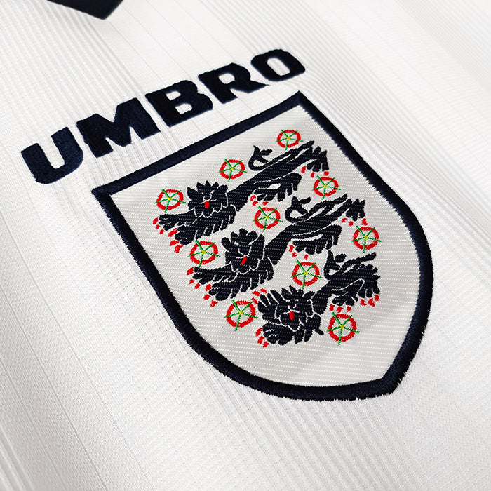 Retro England Home Long Sleeves Jersey 1996