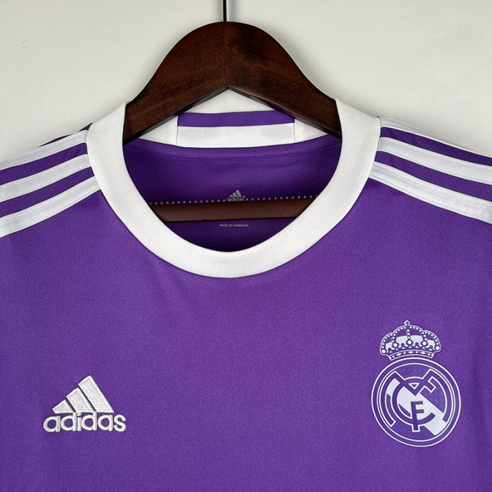 Retro Real Madrid Away Purple Long Sleeves Jersey 16/17