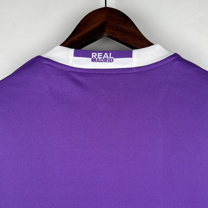 Retro Real Madrid Away Purple Long Sleeves Jersey 16/17