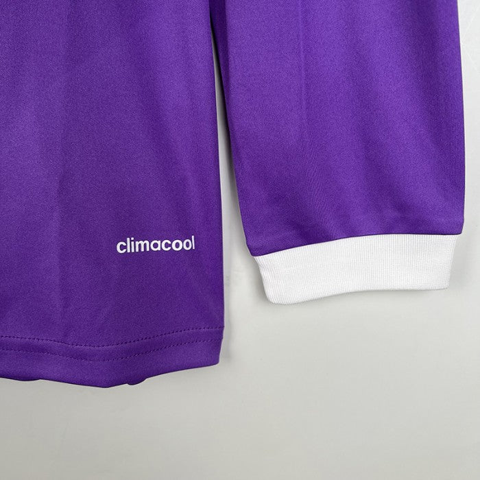 Retro Real Madrid Away Purple Long Sleeves Jersey 16/17