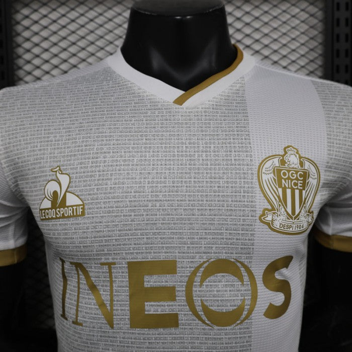 Authentic OGC Nice Away White Jersey 24/5