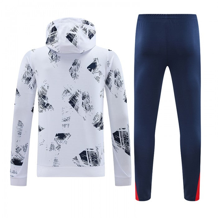 Paris Saint-Germain PSG White Hooded Training Suit