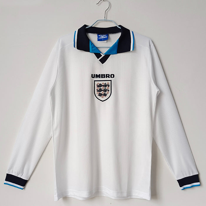 Retro England Home Long Sleeves Jersey 1996