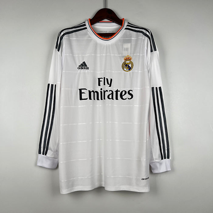 Retro Real Madrid Home Long Sleeves Jersey 13/14