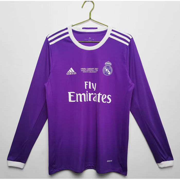 Retro Real Madrid Away Purple Long Sleeves Jersey 16/17