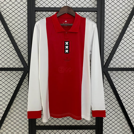 Maillot de football Ajax authentique à manches longues édition 125e anniversaire