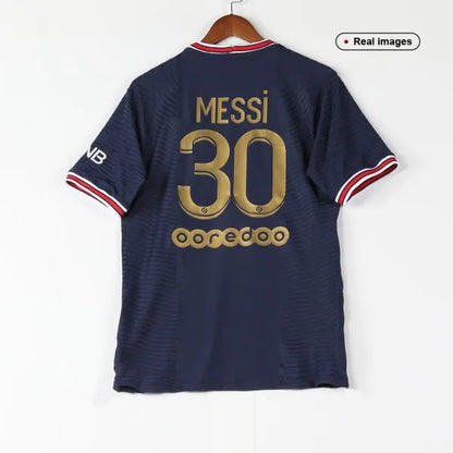 Authentic Ballon d’Or Special Gold Font Messi #30 PSG Home Jersey 2021/22