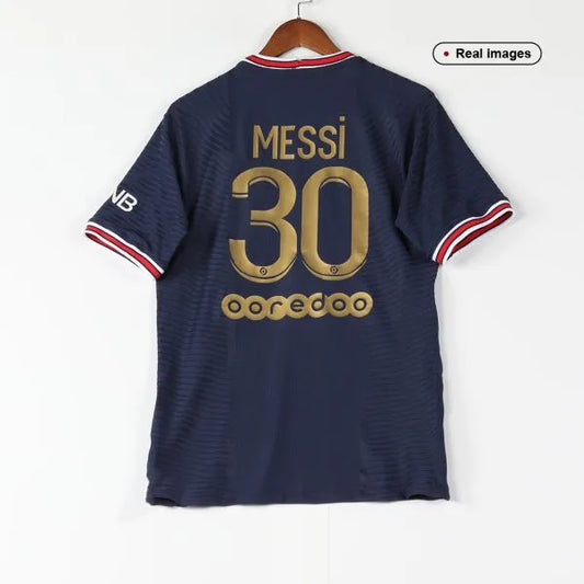 Authentic Ballon d’Or Special Gold Messi #30 PSG Home Jersey 21/22