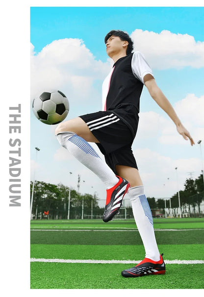 New Training Football Boots Long Spikes Cleats Match Futsal Soccer Shoes Breathable