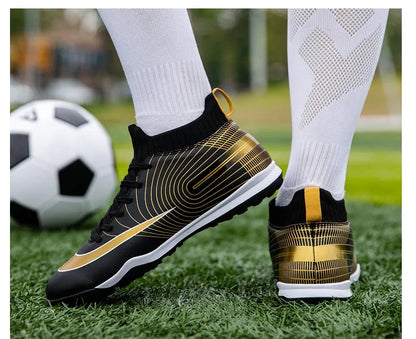 Professional golden football shoes