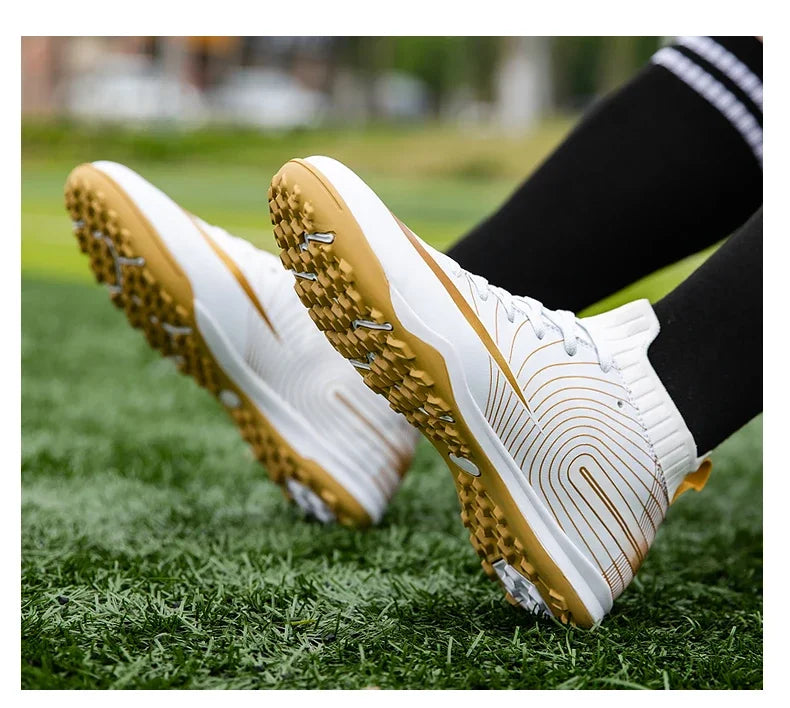 Professional golden football shoes