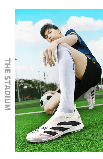 New Training Football Boots Long Spikes Cleats Match Futsal Soccer Shoes Breathable