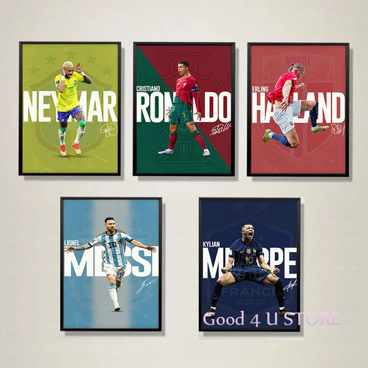 World Famous Football Players Poster Canvas Painting