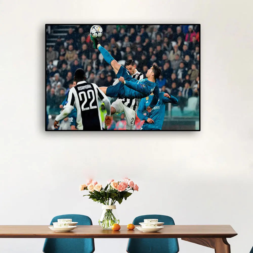 Cristiano Ronaldo Famous Bicycle Kick Wall Art Poster