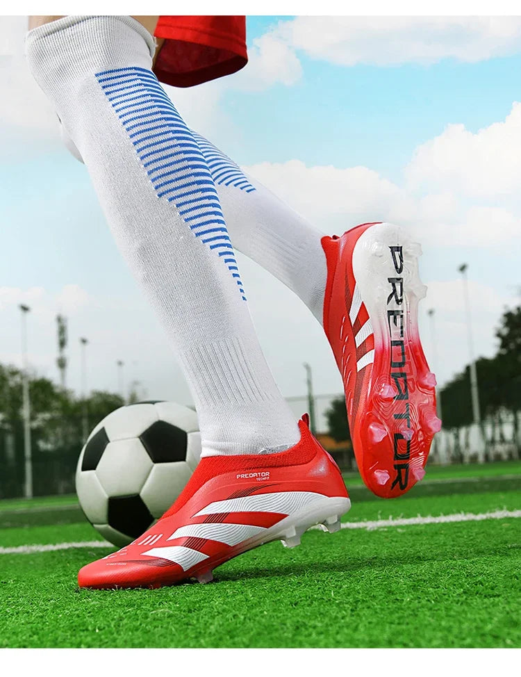 New Training Football Boots Long Spikes Cleats Match Futsal Soccer Shoes Breathable
