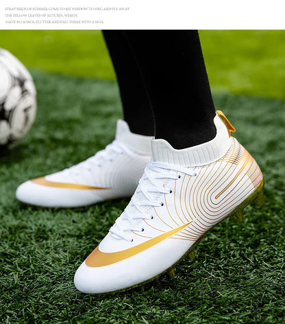 Professional golden football shoes