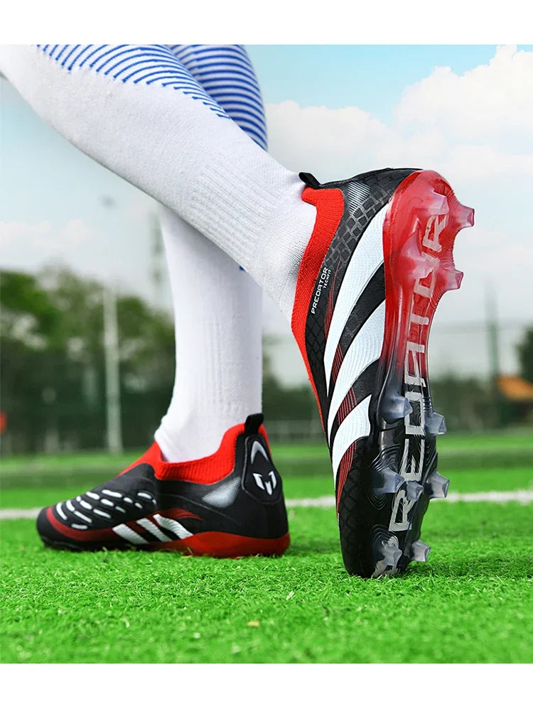 New Training Football Boots Long Spikes Cleats Match Futsal Soccer Shoes Breathable