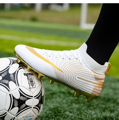Professional golden football shoes