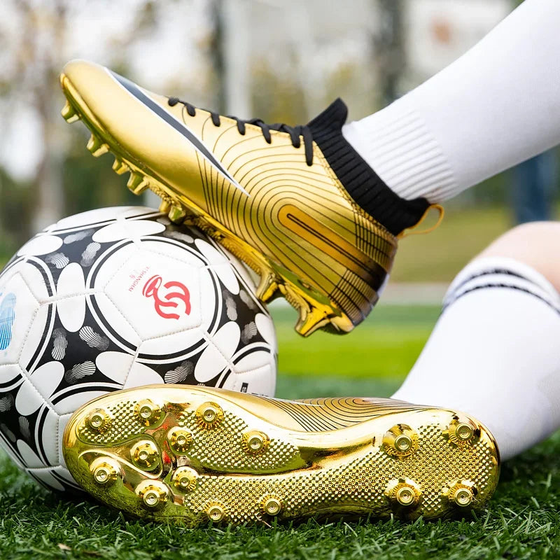Professional golden football shoes