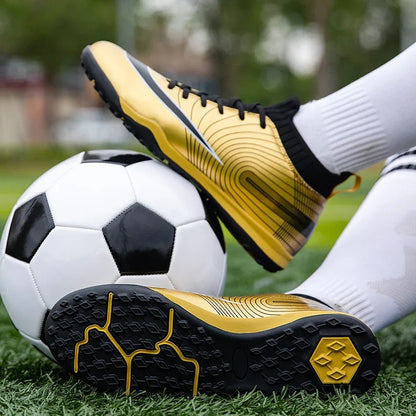 Professional golden football shoes