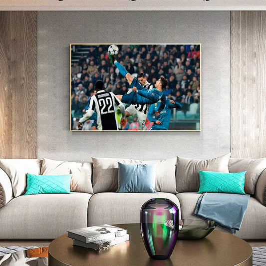 Cristiano Ronaldo Famous Bicycle Kick Wall Art Poster