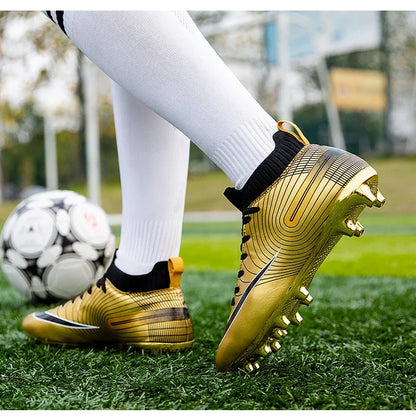 Professional golden football shoes