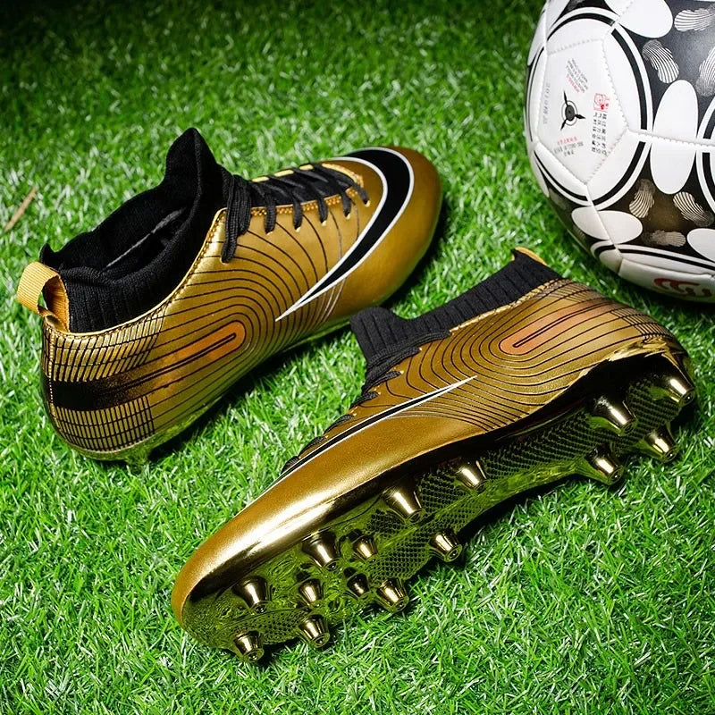 Professional golden football shoes