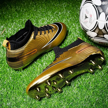 Professional golden football shoes
