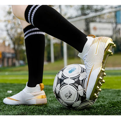 Professional golden football shoes