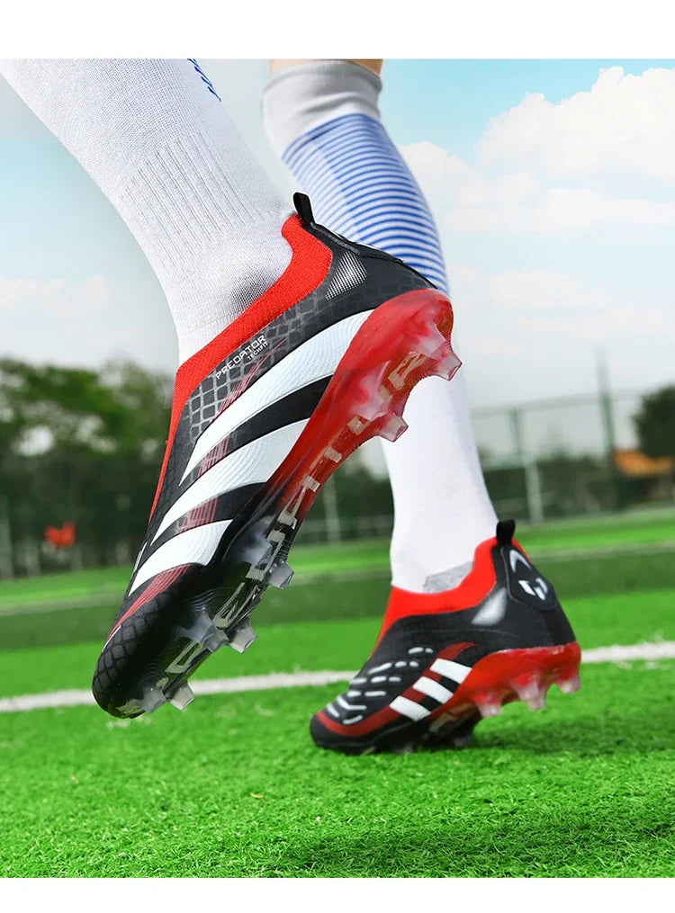 New Training Football Boots Long Spikes Cleats Match Futsal Soccer Shoes Breathable