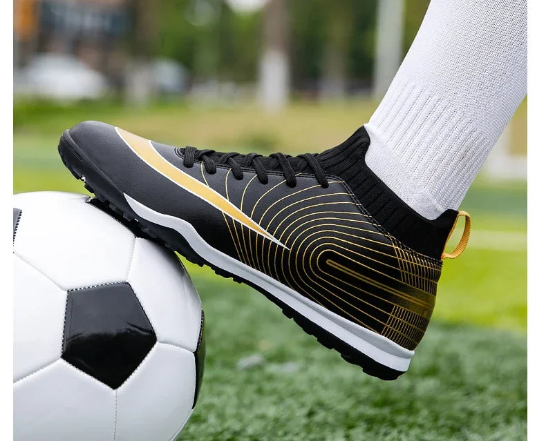 Professional golden football shoes