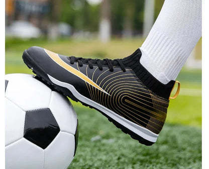Professional golden football shoes