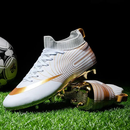 Professional golden football shoes