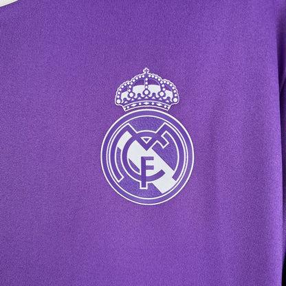Retro Real Madrid Away Purple Long Sleeves Jersey 16/17
