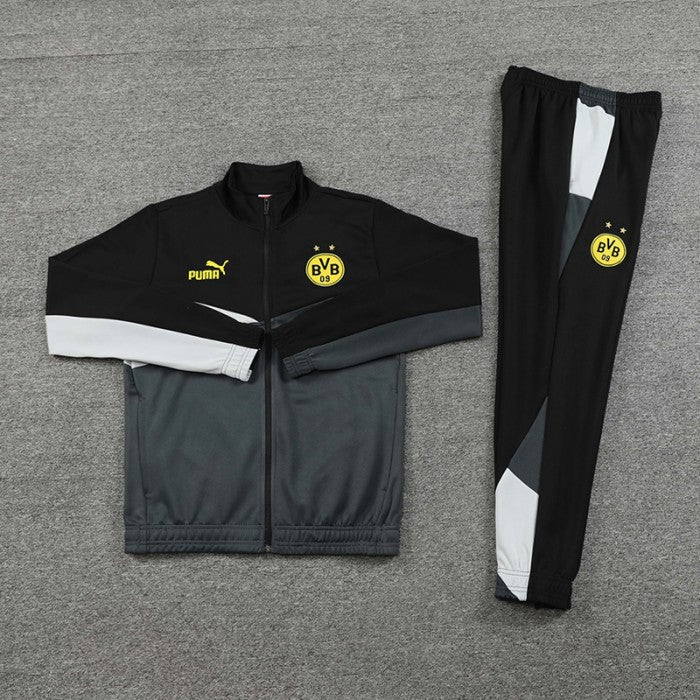 Borussia Dortmund Gray Black Training Suit