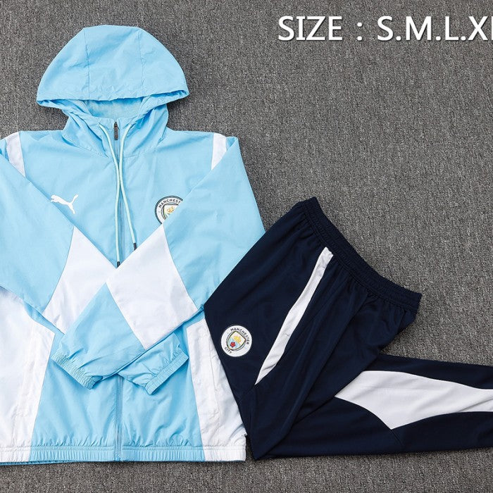 Manchester City Blue Hooded Training Suit