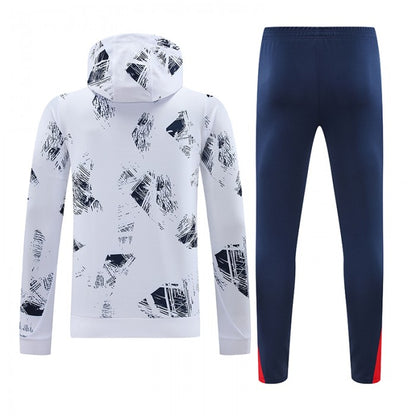 Paris Saint-Germain PSG White Hooded Training Suit