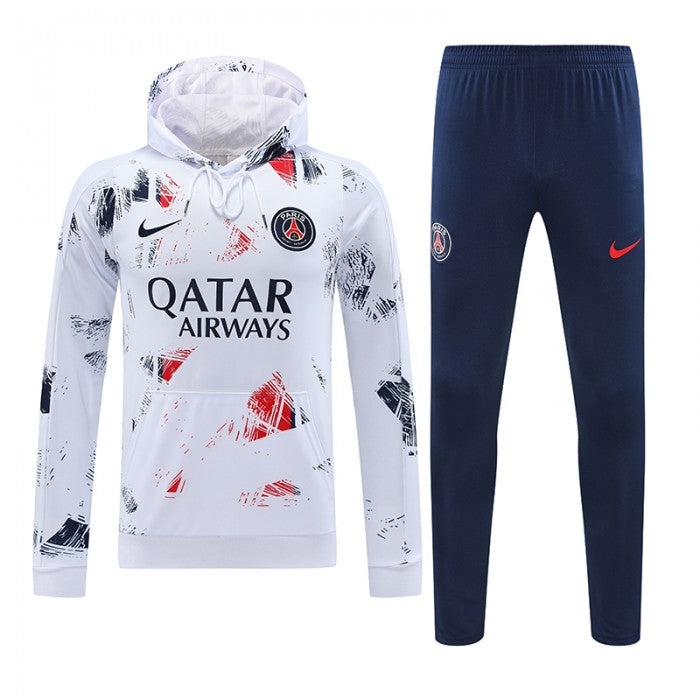 Paris Saint-Germain PSG White Hooded Training Suit
