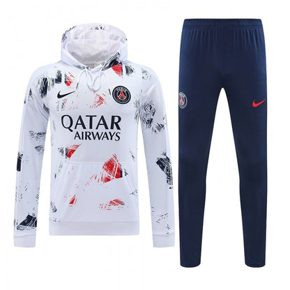 Paris Saint-Germain PSG White Hooded Training Suit