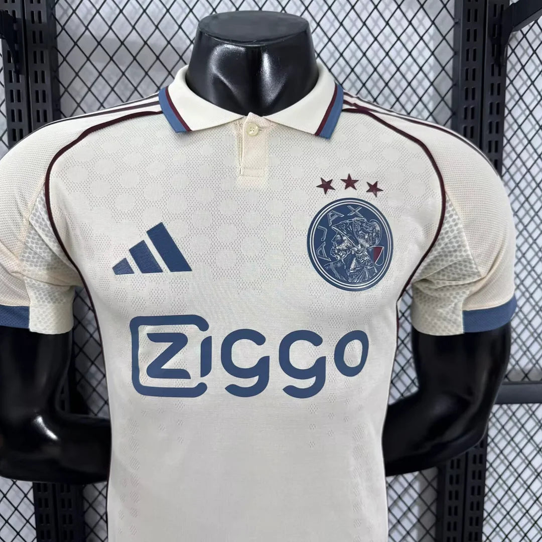 Authentic Ajax Away White Jersey 25/26