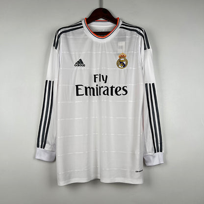Retro Real Madrid Home Long Sleeves Jersey 13/14