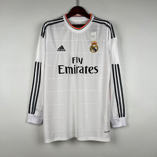 Retro Real Madrid Home Long Sleeves Jersey 13/14