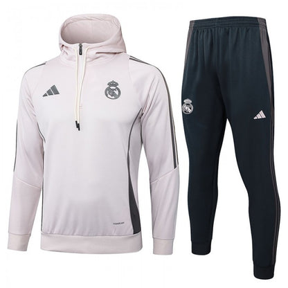 Real Madrid Khaki Hooded Edition Training Suit